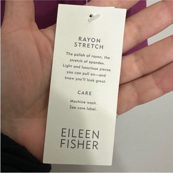 Eileen Fisher V-Neck Elbow Sleeve Top - Picture 6 of 7